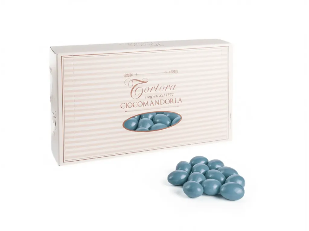 Cioccomandorla Classico - Confetti al cioccolato bianco e fondente Azzurro Polvere