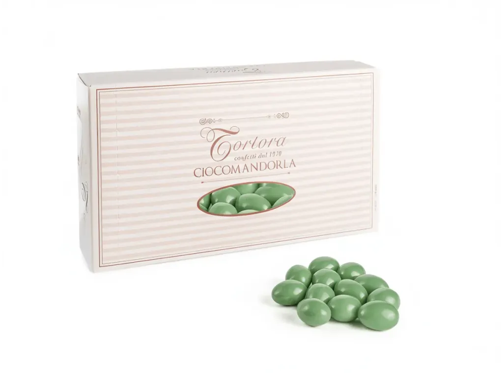 Cioccomandorla Classico - Confetti al cioccolato bianco e fondente Verde salvia