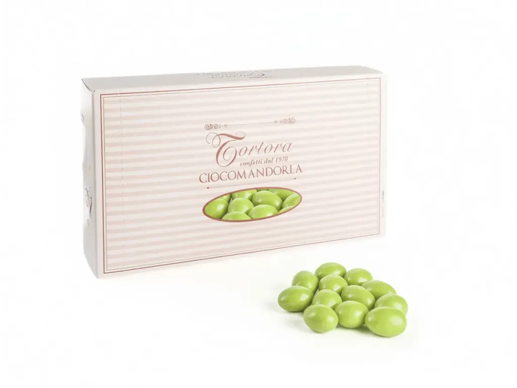 Cioccomandorla Classico - Confetti al cioccolato bianco e fondente Verde mela